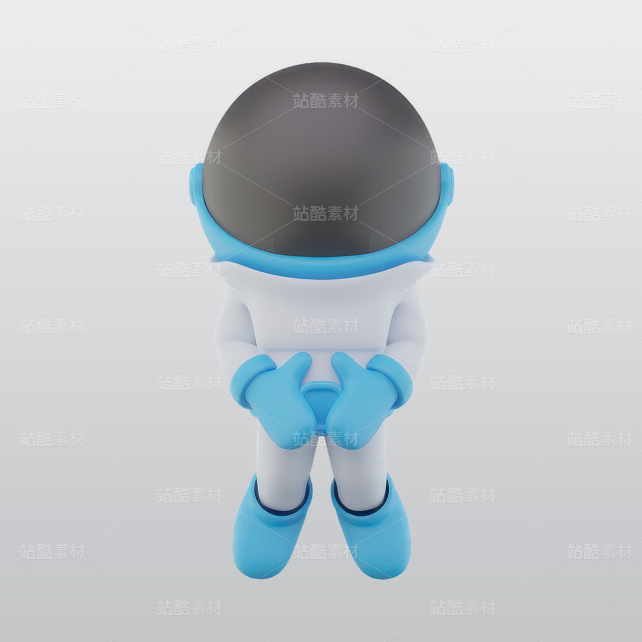 宇航员3D图标blend模型图标海报素材