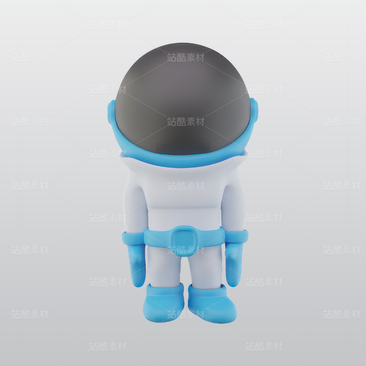 宇航员3D图标blend模型图标海报素材