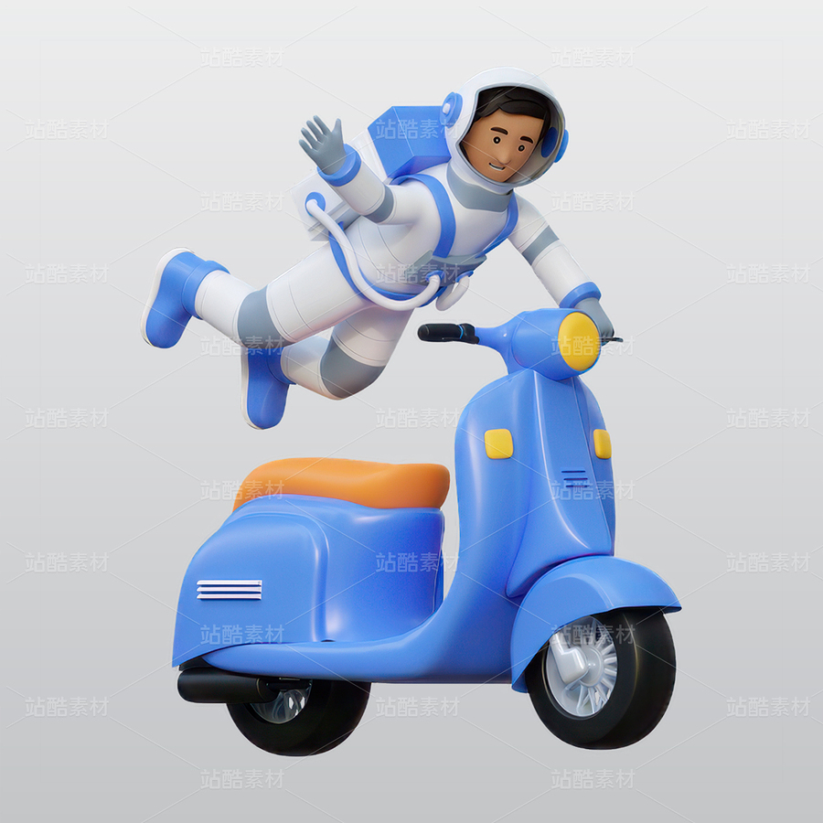 宇航员骑摩托车3D插图blend模型图标素材(主预览-10541679) - 未分类 - 站酷设计师Thomas摄影视界原创素材 - 站酷ZCOOL