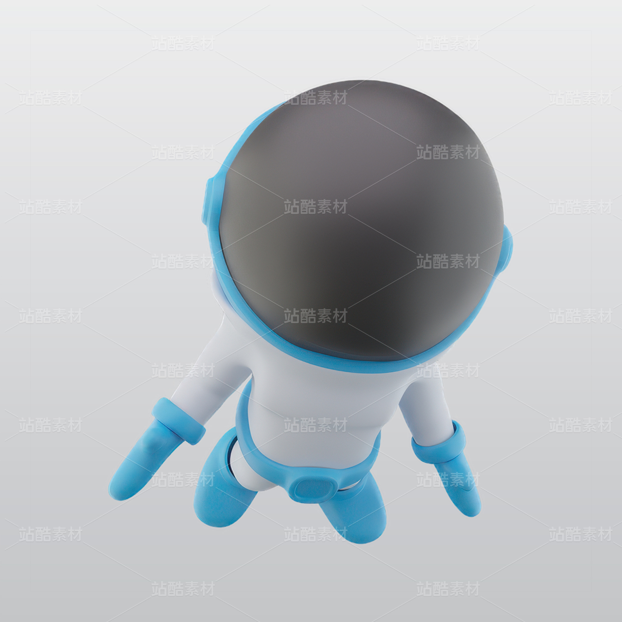 飞行宇航员3D图标blend模型图标海报素材