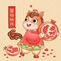 12幅马年新春贺岁插画（导航-10589368） - 未分类 - 站酷设计师SYF朝生原创素材 - 站酷ZCOOL