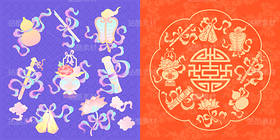 吉祥暗八仙銅錢中國傳統(tǒng)紋樣插畫（導(dǎo)航-10680246） - 未分類 - 站酷設(shè)計師東晨原創(chuàng)素材 - 站酷ZCOOL