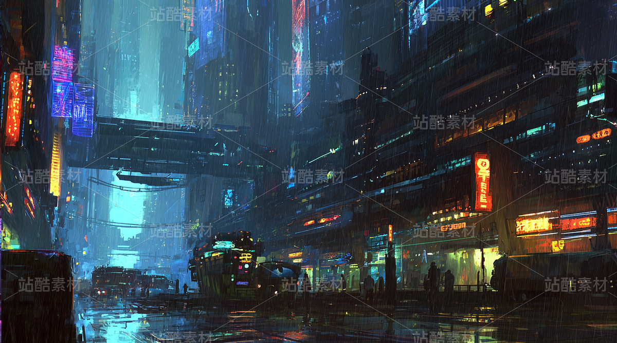 赛博朋克 × 雨夜霓虹的视觉碰撞（主预览-10680267） - 未分类 - 站酷设计师青青草原懒羊羊1原创素材 - 站酷ZCOOL