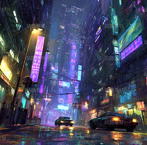 赛博朋克 × 雨夜霓虹的视觉碰撞（导航-10680269） - 未分类 - 站酷设计师青青草原懒羊羊1原创素材 - 站酷ZCOOL