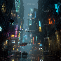 赛博朋克 × 雨夜霓虹的视觉碰撞（导航-10680270） - 未分类 - 站酷设计师青青草原懒羊羊1原创素材 - 站酷ZCOOL