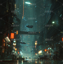 赛博朋克 × 雨夜霓虹的视觉碰撞（导航-10680271） - 未分类 - 站酷设计师青青草原懒羊羊1原创素材 - 站酷ZCOOL