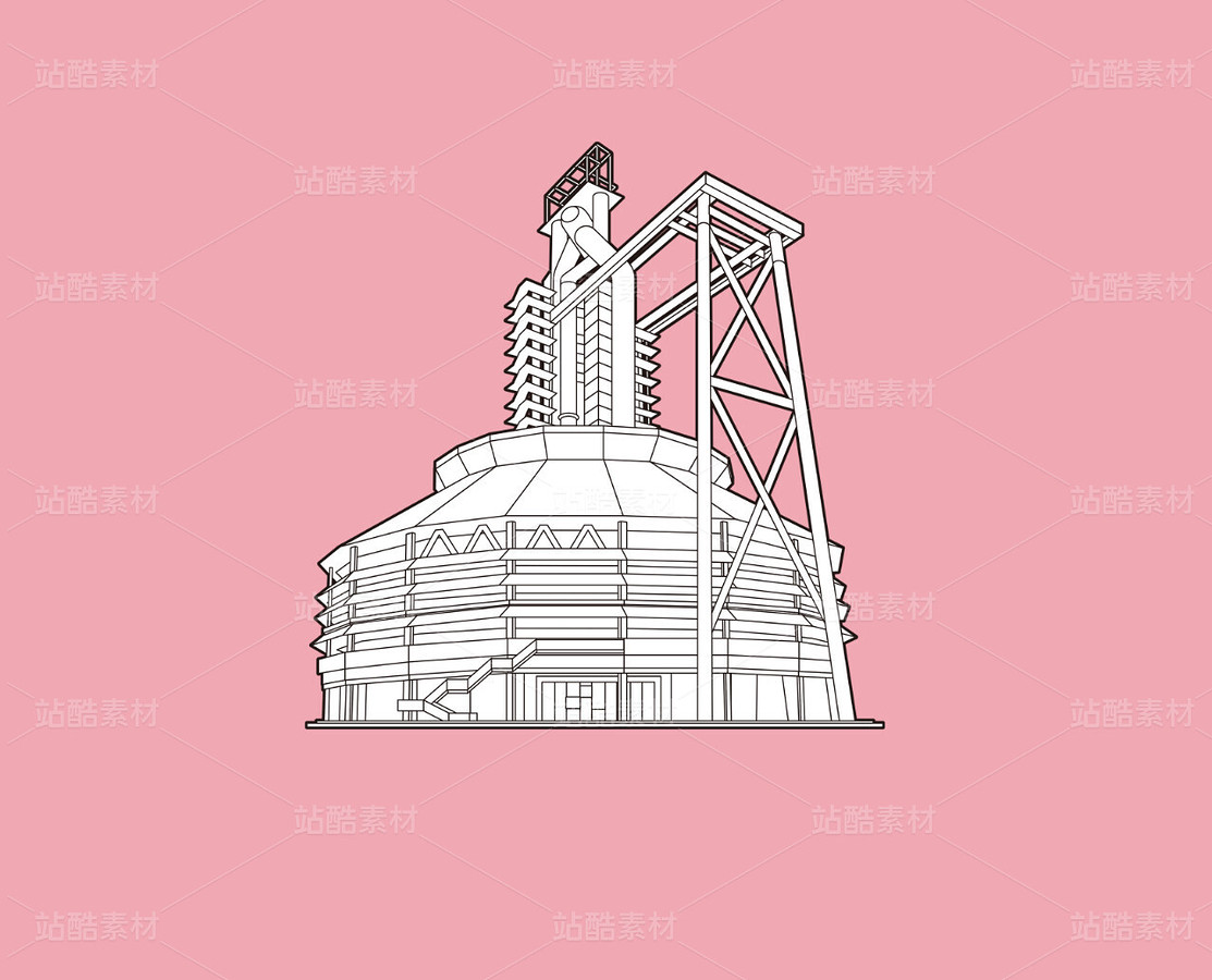 首鋼園高爐線稿插畫北京地標(biāo)建筑服貿(mào)會(huì)會(huì)址PNG免摳圖（主預(yù)覽-11013350） - 未分類 - 站酷設(shè)計(jì)師農(nóng)藥很濃原創(chuàng)素材 - 站酷ZCOOL