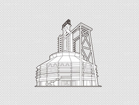 首鋼園高爐線稿插畫北京地標(biāo)建筑服貿(mào)會(huì)會(huì)址PNG免摳圖（導(dǎo)航-11013351） - 未分類 - 站酷設(shè)計(jì)師農(nóng)藥很濃原創(chuàng)素材 - 站酷ZCOOL