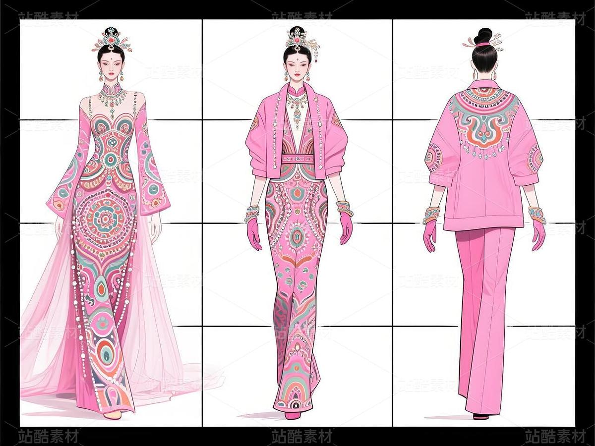 粉繪敦煌，瓔珞輕舞映高定（主預(yù)覽-11097610） - 未分類(lèi) - 站酷設(shè)計(jì)師欲陽(yáng)城原創(chuàng)素材 - 站酷ZCOOL