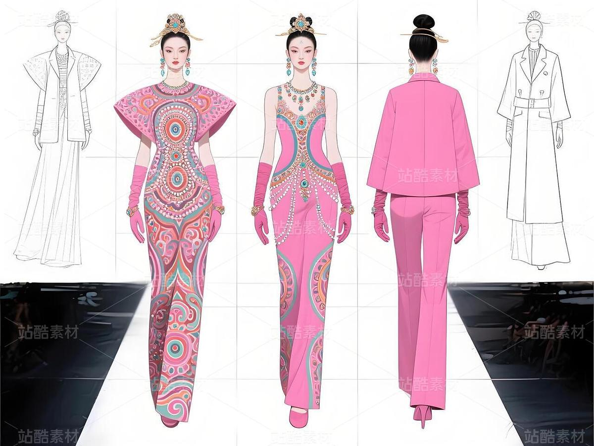 粉繪敦煌，瓔珞輕舞映高定（主預(yù)覽-11097614） - 未分類(lèi) - 站酷設(shè)計(jì)師欲陽(yáng)城原創(chuàng)素材 - 站酷ZCOOL