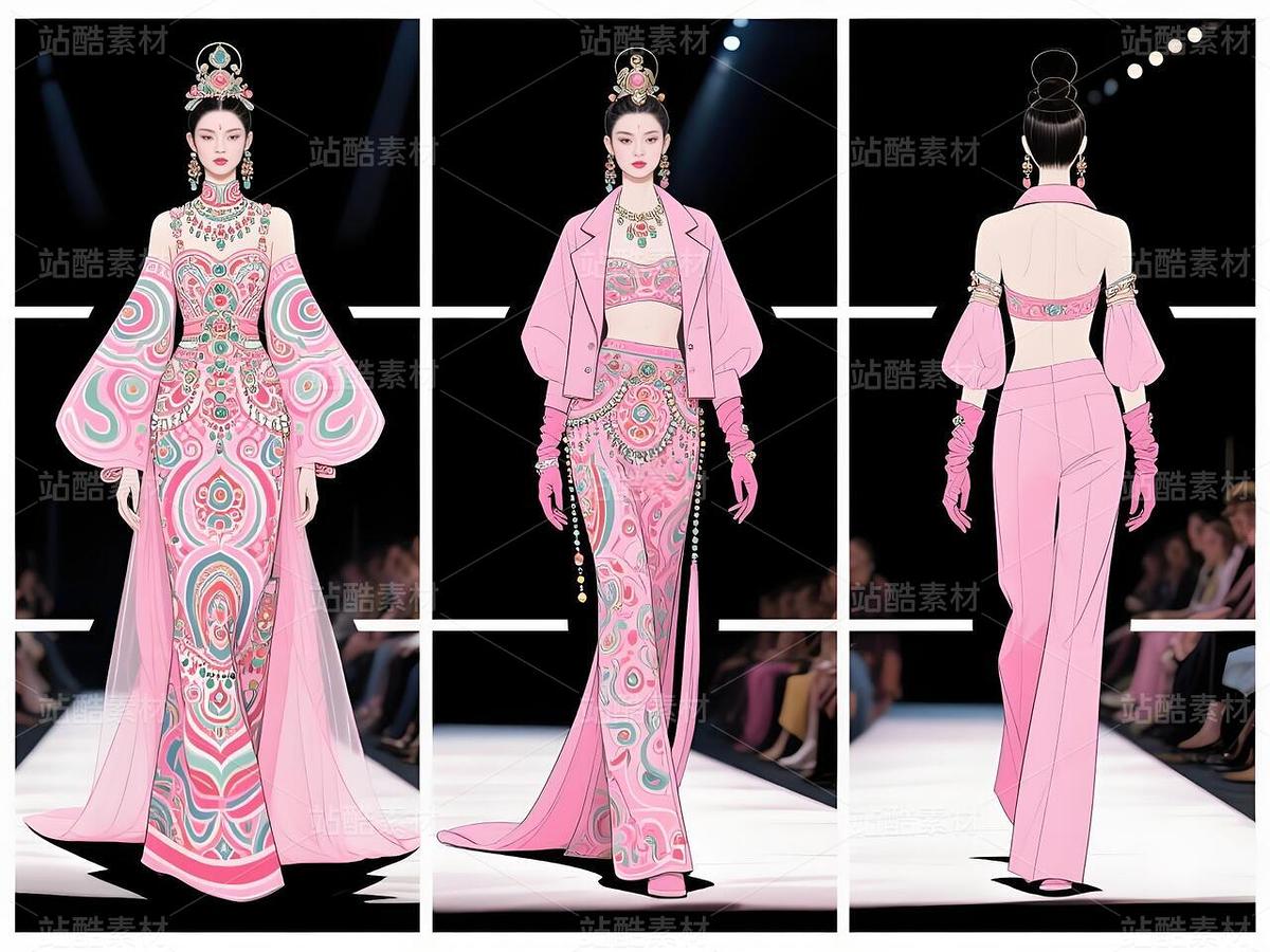 粉繪敦煌，瓔珞輕舞映高定（主預(yù)覽-11097615） - 未分類(lèi) - 站酷設(shè)計(jì)師欲陽(yáng)城原創(chuàng)素材 - 站酷ZCOOL