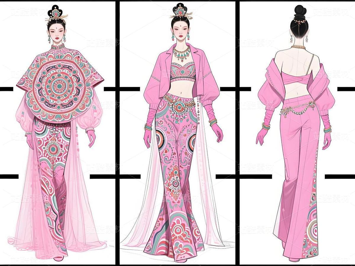 粉繪敦煌，瓔珞輕舞映高定（主預(yù)覽-11097611） - 未分類(lèi) - 站酷設(shè)計(jì)師欲陽(yáng)城原創(chuàng)素材 - 站酷ZCOOL