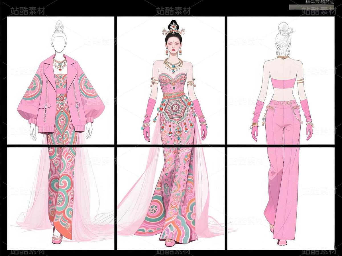 粉繪敦煌，瓔珞輕舞映高定（主預(yù)覽-11097612） - 未分類(lèi) - 站酷設(shè)計(jì)師欲陽(yáng)城原創(chuàng)素材 - 站酷ZCOOL