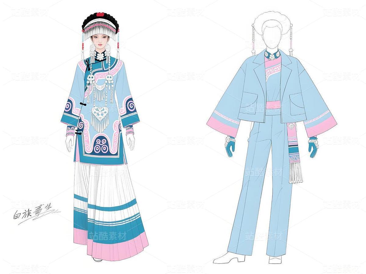 “白族韻·現(xiàn)代風(fēng)：高定新詮釋（主預(yù)覽-11299501） - 未分類 - 站酷設(shè)計師欲陽城原創(chuàng)素材 - 站酷ZCOOL