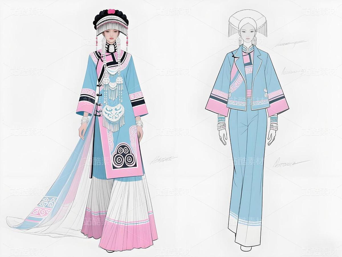 “白族韻·現(xiàn)代風(fēng)：高定新詮釋（主預(yù)覽-11299500） - 未分類 - 站酷設(shè)計師欲陽城原創(chuàng)素材 - 站酷ZCOOL