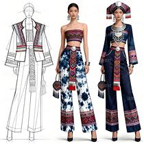 雙非遺對話！扎染壯錦共織山水未來式（導航-11477621） - 未分類 - 站酷設計師欲陽城原創(chuàng)素材 - 站酷ZCOOL