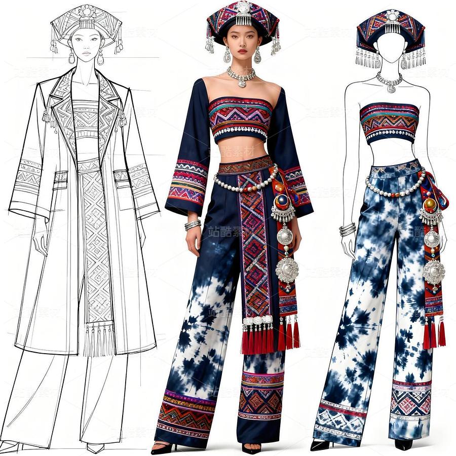 雙非遺對話！扎染壯錦共織山水未來式（主預覽-11477622） - 未分類 - 站酷設計師欲陽城原創(chuàng)素材 - 站酷ZCOOL