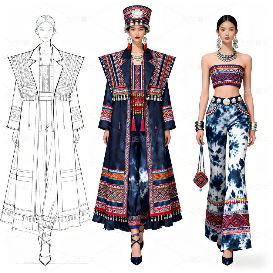 雙非遺對話！扎染壯錦共織山水未來式（主預覽-11477624） - 未分類 - 站酷設計師欲陽城原創(chuàng)素材 - 站酷ZCOOL