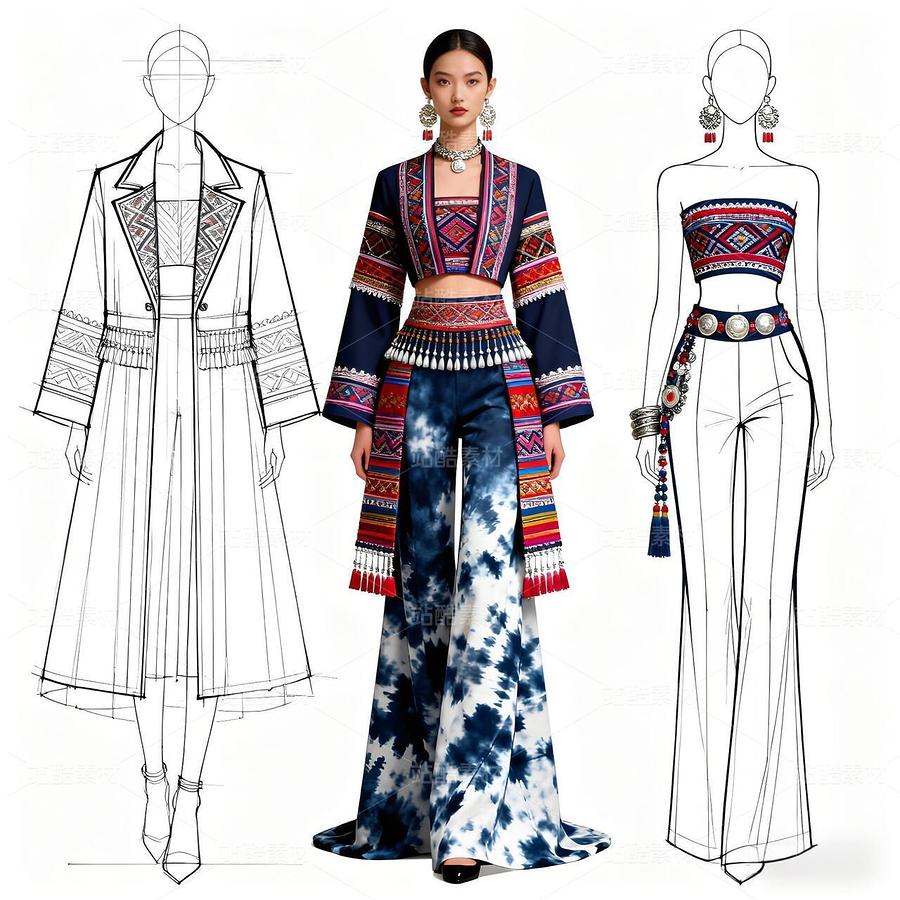 雙非遺對話！扎染壯錦共織山水未來式（主預覽-11477627） - 未分類 - 站酷設計師欲陽城原創(chuàng)素材 - 站酷ZCOOL