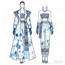 山水織夢！淺藍扎染壯錦高定顛覆時尚界（導航-11511429） - 未分類 - 站酷設計師欲陽城原創(chuàng)素材 - 站酷ZCOOL