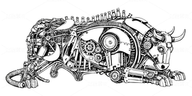 蒸汽朋克風(fēng)格的機械公牛矢量圖（導(dǎo)航-11541636） - 未分類 - 站酷設(shè)計師曼達洛純粹的藍(lán)原創(chuàng)素材 - 站酷ZCOOL