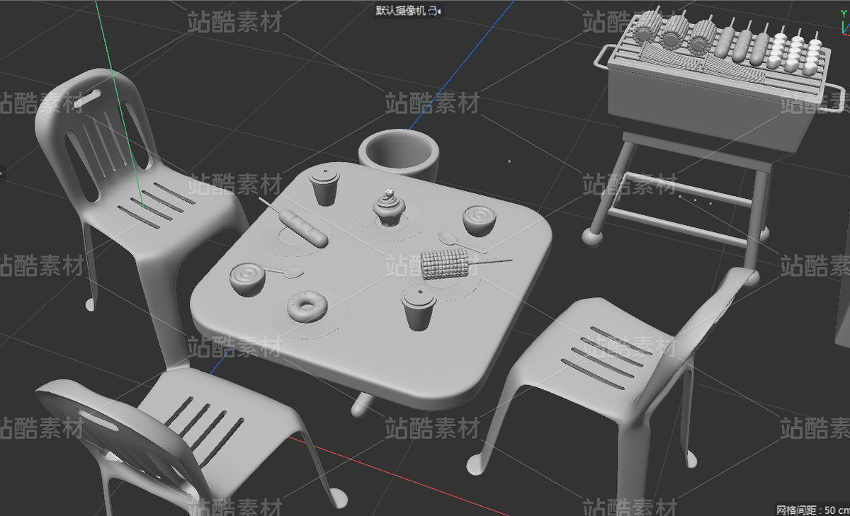 3D建模烧烤摊（主预览-11558576） - 未分类 - 站酷设计师归零1111原创素材 - 站酷ZCOOL