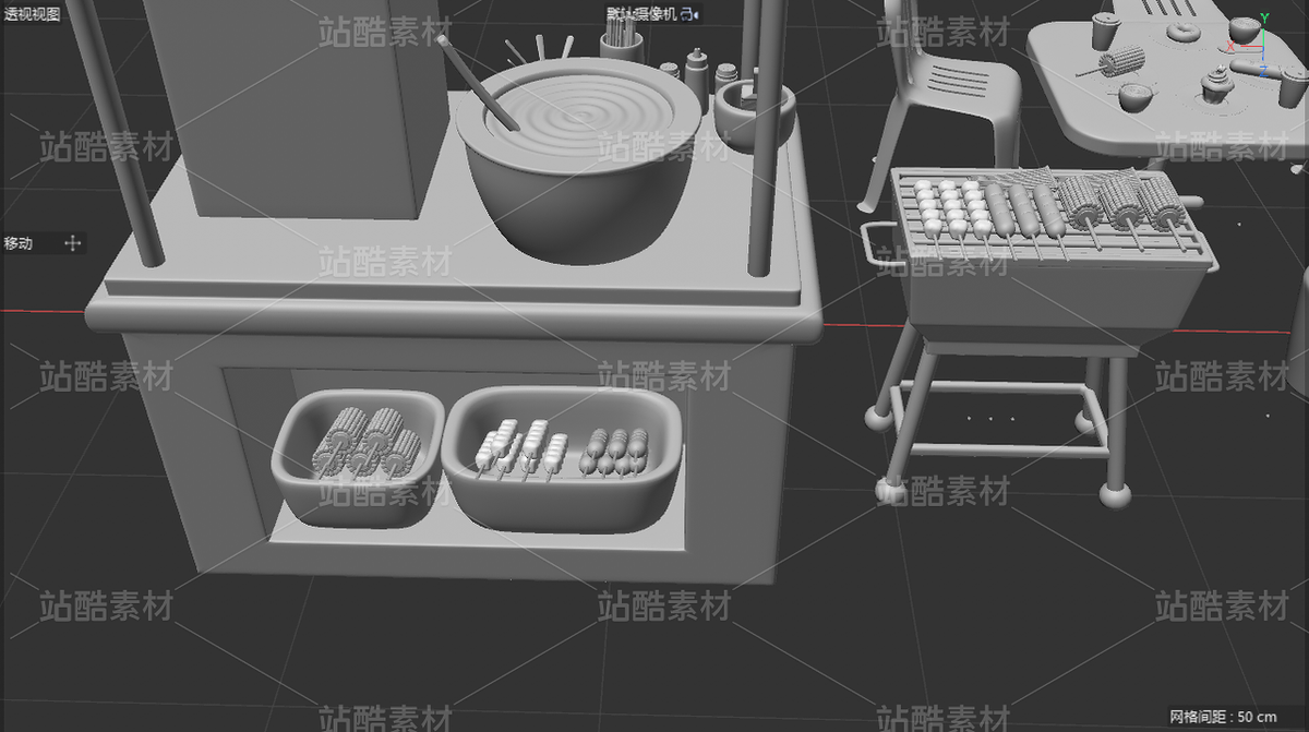 3D建模烧烤摊（主预览-11558578） - 未分类 - 站酷设计师归零1111原创素材 - 站酷ZCOOL