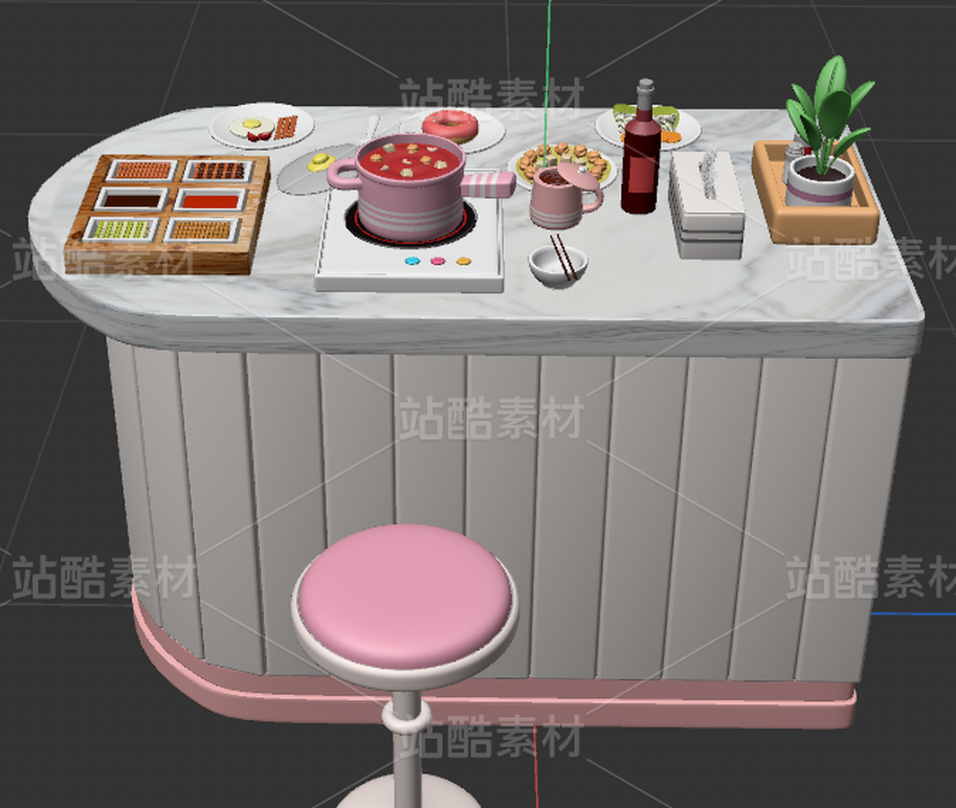 3D建模丰盛餐桌（主预览-11558584） - 未分类 - 站酷设计师归零1111原创素材 - 站酷ZCOOL
