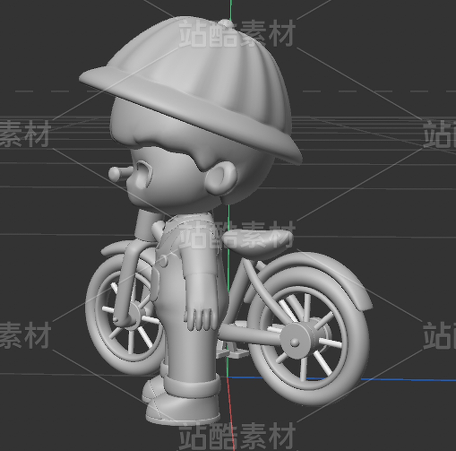 3D建模自行车男孩（主预览-11558599） - 未分类 - 站酷设计师归零1111原创素材 - 站酷ZCOOL
