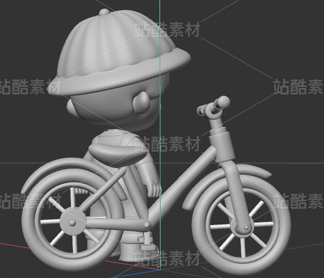 3D建模自行车男孩（主预览-11558600） - 未分类 - 站酷设计师归零1111原创素材 - 站酷ZCOOL
