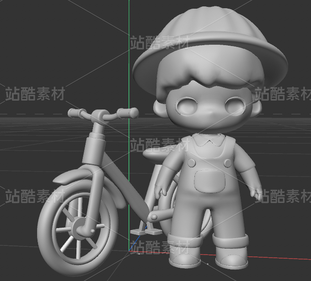 3D建模自行车男孩（主预览-11558598） - 未分类 - 站酷设计师归零1111原创素材 - 站酷ZCOOL