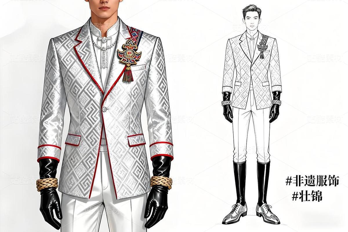 壮锦磁悬浮礼服破圈(主预览-11558622) - 未分类 - 站酷设计师欲阳城原创素材 - 站酷ZCOOL