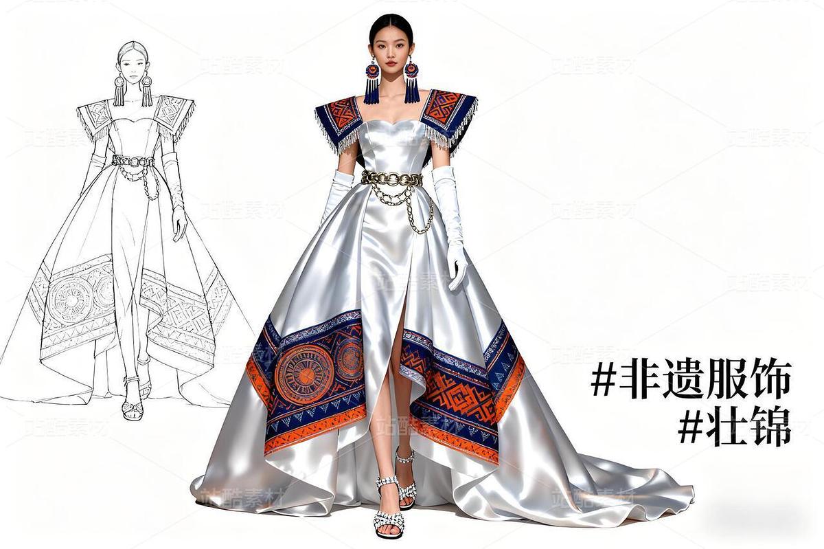 壮锦磁悬浮礼服破圈(主预览-11558623) - 未分类 - 站酷设计师欲阳城原创素材 - 站酷ZCOOL