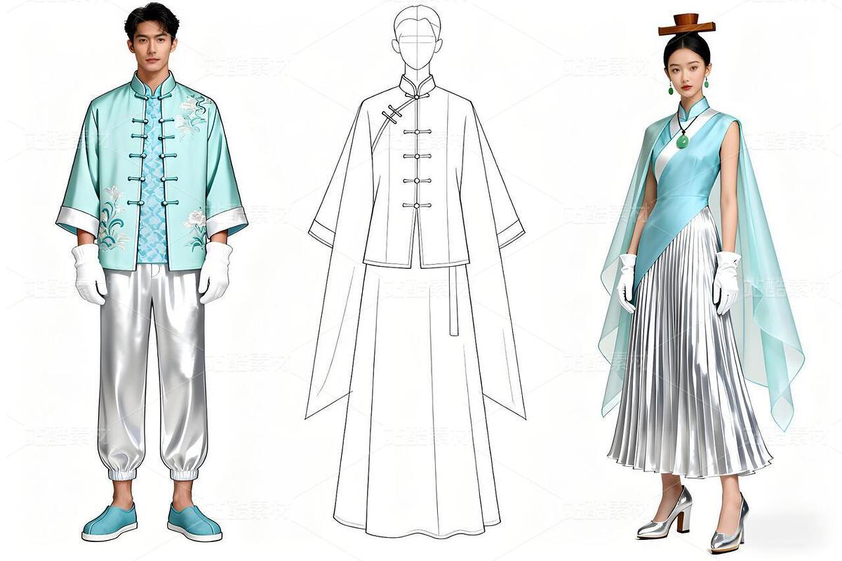 青绿山水入霓裳：新中式轻奢勾勒东方诗意（主预览-11671482） - 未分类 - 站酷设计师欲阳城原创素材 - 站酷ZCOOL