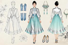 青绿山水入霓裳：新中式轻奢勾勒东方诗意（导航-11671488） - 未分类 - 站酷设计师欲阳城原创素材 - 站酷ZCOOL