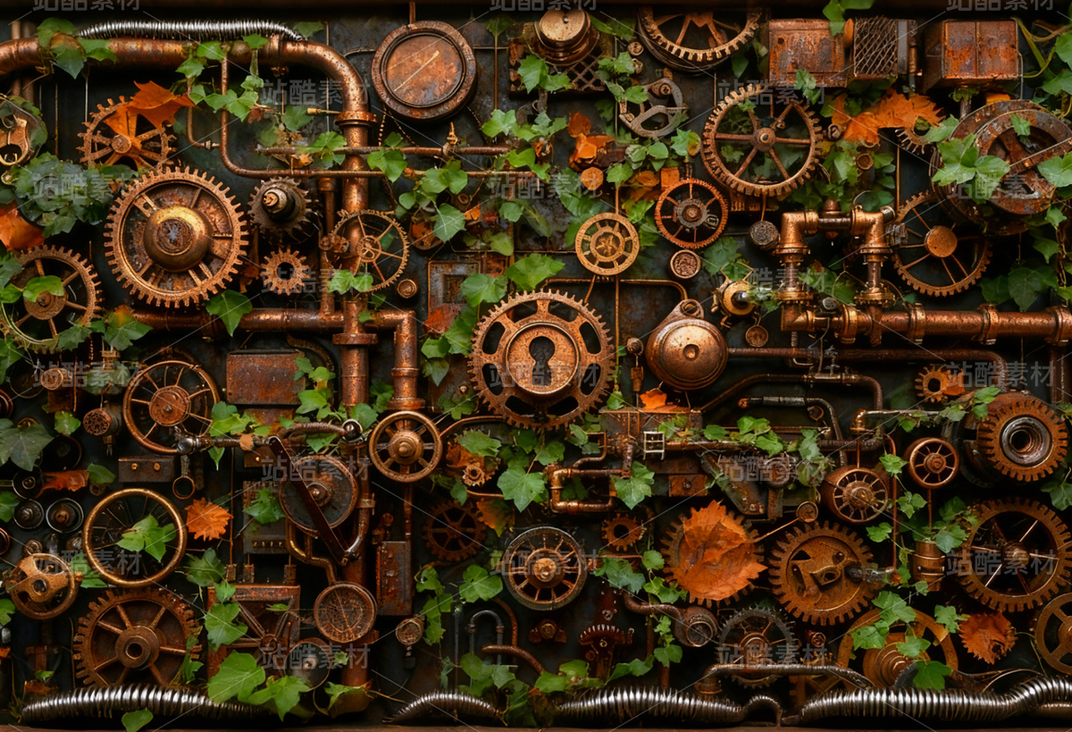 机械绿植背景（主预览-11671490） - 未分类 - 站酷设计师曼达洛纯粹的蓝原创素材 - 站酷ZCOOL