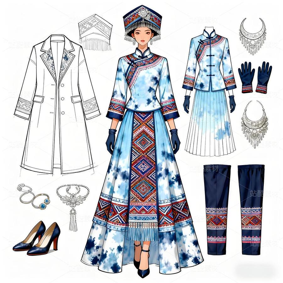 当壮锦邂逅高定!非遗服饰惊艳出圈#非遗服饰(主预览-11704542) - 未分类 - 站酷设计师欲阳城原创素材 - 站酷ZCOOL