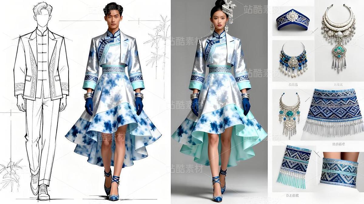 当壮锦遇上高定:非遗织出时尚新篇章(主预览-11734003) - 未分类 - 站酷设计师欲阳城原创素材 - 站酷ZCOOL