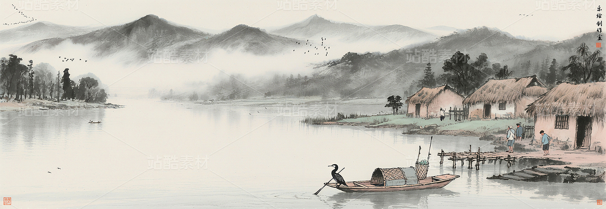 水墨江南山水畫(huà)田園水墨畫(huà)客廳水墨山水畫(huà)電視背景墻（主預(yù)覽-11743845） - 未分類(lèi) - 站酷設(shè)計(jì)師獨(dú)創(chuàng)繪畫(huà)工作室原創(chuàng)素材 - 站酷ZCOOL