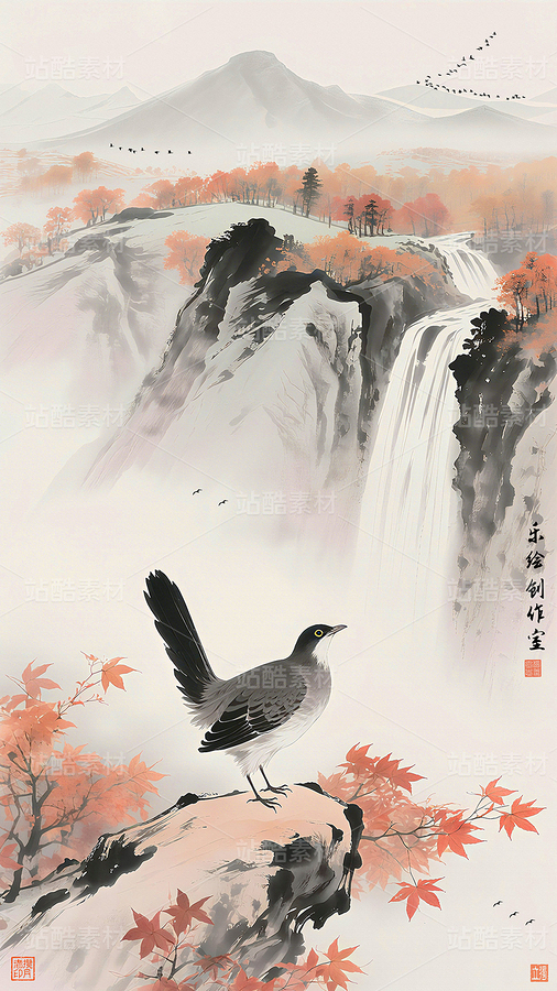 新中式壁畫 花鳥裝飾畫 花鳥畫 花鳥裝飾圖（主預(yù)覽-11784427） - 未分類 - 站酷設(shè)計師獨創(chuàng)繪畫工作室原創(chuàng)素材 - 站酷ZCOOL