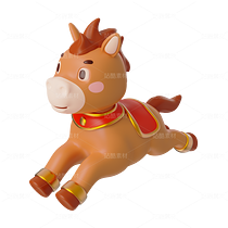 奔跑的骏马三维插画（导航-11815242） - 未分类 - 站酷设计师粘锅原创素材 - 站酷ZCOOL