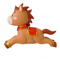 奔跑的骏马三维插画（导航-11815243） - 未分类 - 站酷设计师粘锅原创素材 - 站酷ZCOOL