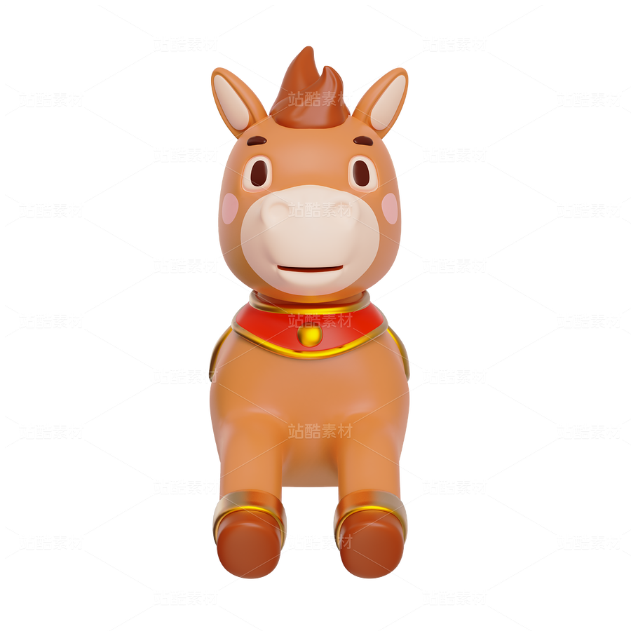 奔跑的骏马三维插画（主预览-11815245） - 未分类 - 站酷设计师粘锅原创素材 - 站酷ZCOOL