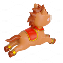 奔跑的骏马三维插画（导航-11815248） - 未分类 - 站酷设计师粘锅原创素材 - 站酷ZCOOL