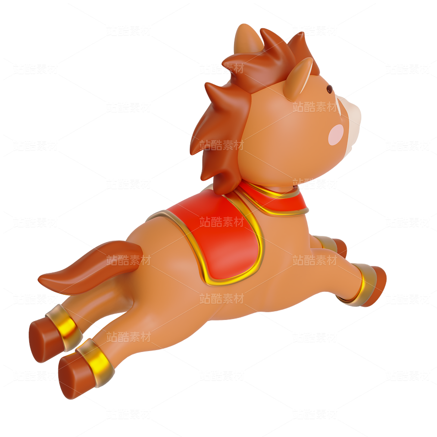 奔跑的骏马三维插画（主预览-11815248） - 未分类 - 站酷设计师粘锅原创素材 - 站酷ZCOOL