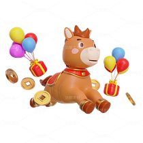 奔跑的骏马三维插画（导航-11815250） - 未分类 - 站酷设计师粘锅原创素材 - 站酷ZCOOL