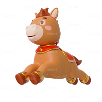 奔跑的骏马三维插画（导航-11815244） - 未分类 - 站酷设计师粘锅原创素材 - 站酷ZCOOL