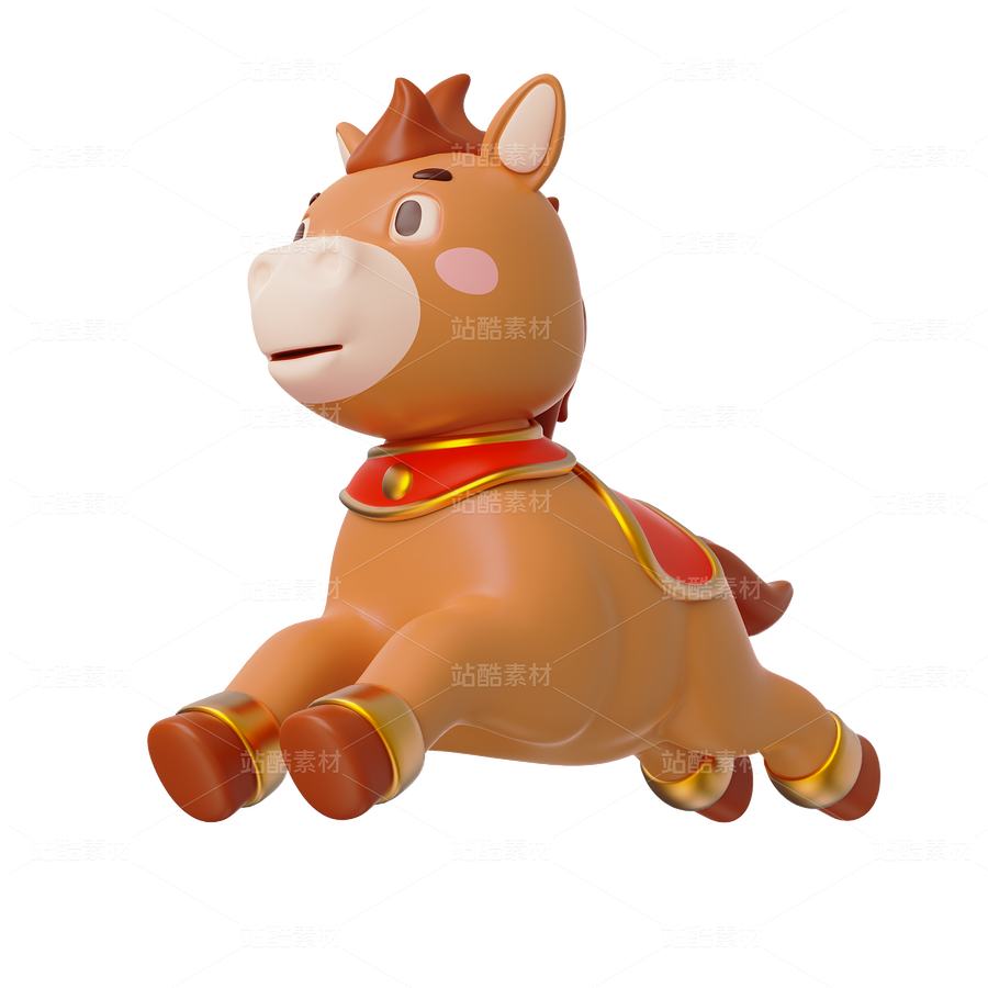 奔跑的骏马三维插画（主预览-11815244） - 未分类 - 站酷设计师粘锅原创素材 - 站酷ZCOOL
