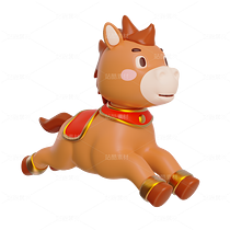 奔跑的骏马三维插画（导航-11815246） - 未分类 - 站酷设计师粘锅原创素材 - 站酷ZCOOL