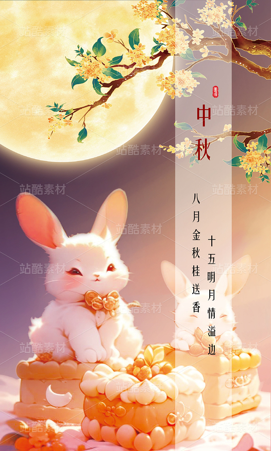 中秋佳节花好月圆（主预览-11830463） - 未分类 - 站酷设计师徵狐鲤Chyanne原创素材 - 站酷ZCOOL